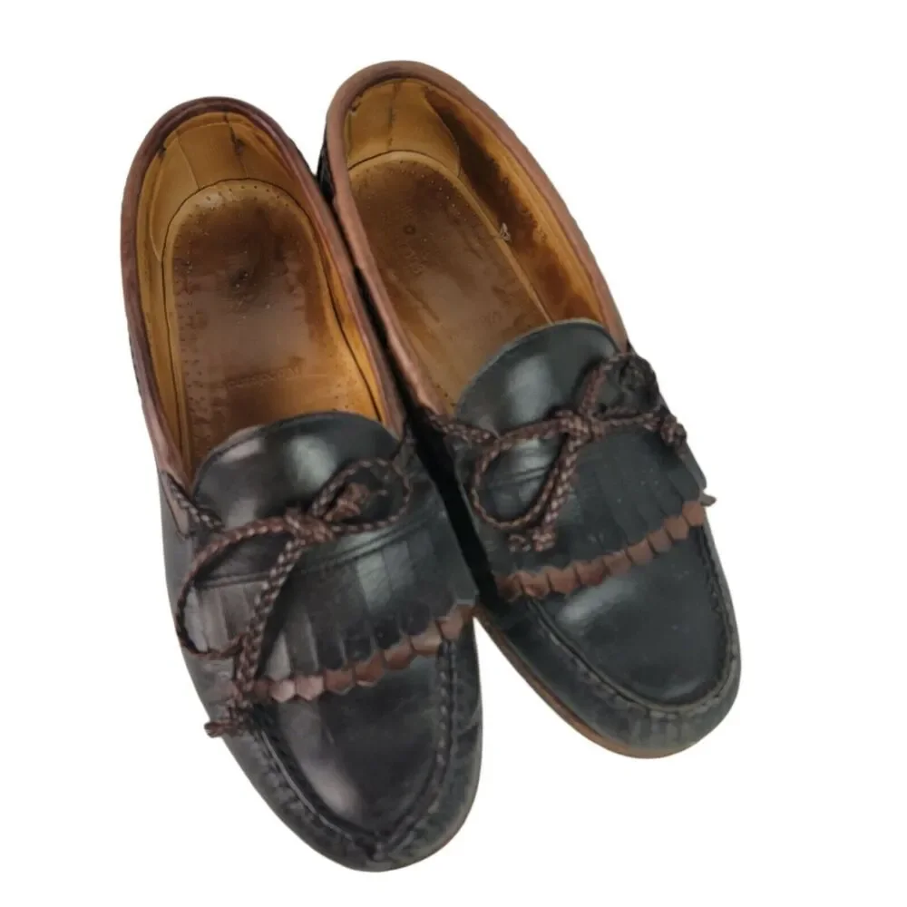 Allen Edmonds‎ Slip On Loafer Men 10 Brown Black Leather Woodstock